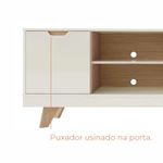 Rack para TV Até 60 Polegadas Nature com 2 Gavetas e uma 1  Porta - Off White
