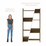 Estante Dala Com Prateleiras e Nichos - Pinho/Off White