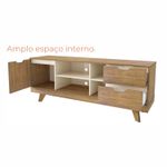 Rack para TV Até 60 Polegadas Nature com 2 Gavetas e uma 1  Porta - Carvalho