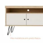Rack para TV Até 60 Polegadas Skank com 4 portas e Pés Metálicos - Carvalho
