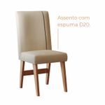Cadeira Estofada Ane Tecido - Bege