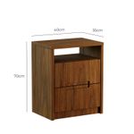 Mesa de cabeceira Sansi com 2 Gavetas - Baviera