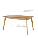Conjunto Sala de Jantar 4 Lugares 1,36 Olive e Ares Babus - Imbuia / Cinza