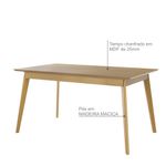 Mesa de Jantar Olive 6 Lugares 160cm Babus - Imbuia / Imbuia
