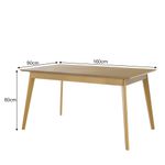 Mesa de Jantar Olive 6 Lugares 160cm Babus - Imbuia / Imbuia
