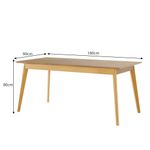 Mesa de Jantar Olive 6 Lugares 180cm Babus - Imbuia / Imbuia
