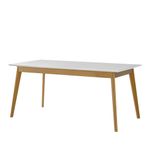 Conjunto Sala de Jantar 6 Lugares 1,80 Olive e Ares Babus - Imbuia / Off White