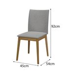 Conjunto Sala de Jantar 6 Lugares 1,80 Olive e Ares Babus - Imbuia / Off White