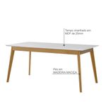 Conjunto Sala de Jantar 6 Lugares 1,80 Olive e Ares Babus - Imbuia / Off White