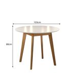 Conjunto Sala de Jantar 4 Lugares 1,03 Olive e Ares Babus - Imbuia / Off White
