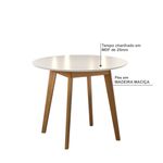 Conjunto Sala de Jantar 4 Lugares 1,03 Olive e Ares Babus - Imbuia / Off White