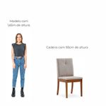Cadeira Alla Estofada em Linho Babus - Cinza