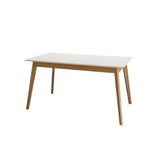 Mesa de Jantar Olive 6 Lugares 160cm Babus - Imbuia / Off White