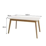 Mesa de Jantar Olive 6 Lugares 160cm Babus - Imbuia / Off White