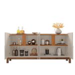 Buffet 170cm 4 Portas Lizz Versátile 2022 Off White/Cedro