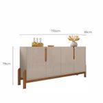 Buffet 170cm 4 Portas Lizz Versátile 2022 Off White/Cedro
