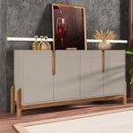 Buffet 170cm 4 Portas Lizz Versátile 2022 Off White/Cedro