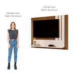 Painel De TVs até 43 Pol Nero com 1 Prateleira - Nature / Perola