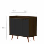 Buffet Aparador com 3 Portas Verona Babus - Canela / Preto