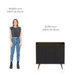 Buffet Aparador com 3 Portas Verona Babus - Canela / Preto