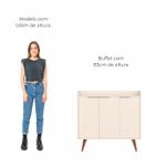 Buffet Aparador com 3 Portas Verona Babus - Perola