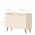 Buffet Aparador com 4 Portas Itaim Babus - Perola