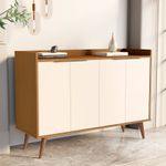 Buffet Aparador com 4 Portas Itaim Babus - Nature / Perola
