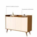 Buffet Aparador com 4 Portas Itaim Babus - Nature / Perola