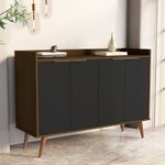 Buffet Aparador com 4 Portas Itaim Babus - Canela / Preto