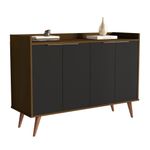 Buffet Aparador com 4 Portas Itaim Babus - Canela / Preto