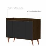 Buffet Aparador com 4 Portas Itaim Babus - Canela / Preto