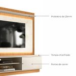 Home Guararapes para TV 75'' com Led Linea Brasil - Nature/Off White