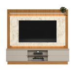 Home Guararapes para TV 75'' com Led Linea Brasil - Nature/Off White
