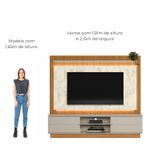 Home Guararapes para TV 75'' com Led Linea Brasil - Nature/Off White