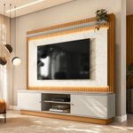 Home Guararapes para TV 75'' com Led Linea Brasil - Nature/Off White