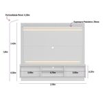 Home Guararapes para TV 75'' com Led Linea Brasil - Nature/Off White
