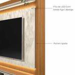 Home Guararapes para TV 75'' com Led Linea Brasil - Nature/Off White