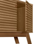 Rack de TV até 70 Polegadas Andria com 2 Portas - Amêndoa / Titanio