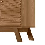 Rack de TV até 70 Polegadas Andria com 2 Portas - Amêndoa / Titanio
