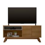 Rack de TV até 70 Polegadas Andria com 2 Portas - Amêndoa / Titanio