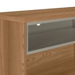 Rack de TV até 70 Polegadas Andria com 2 Portas - Amêndoa / Titanio