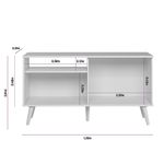Rack de TV até 50 Polegadas Biella com 1 Porta - Nature / Off White