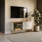 Rack de TV até 50 Polegadas Biella com 1 Porta - Nature / Off White