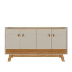 Buffet Aparador Aleppo 4 Portas Pés de Madeira Babus - Nature / Off White