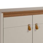 Buffet Aparador Aleppo 4 Portas Pés de Madeira Babus - Freijó / Off White