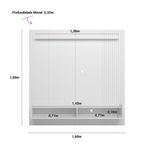 Painel Home de TV até 65 Polegadas Praga - nature / off white
