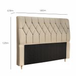 Cabeceira Queen Estofada Corfu Em Veluplus Bege
