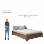 Box para Colchão de Queen Micenas 140 MDF Cedro