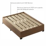 Box para Colchão de Queen Micenas 140 MDF Cedro