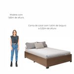 Box para Colchão de Casal Micenas 140 MDF Cedro